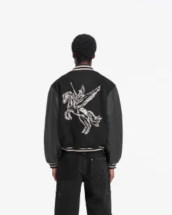 Represent Mascot Wool Varsity Jacket - Jet Black><noscript><img width=