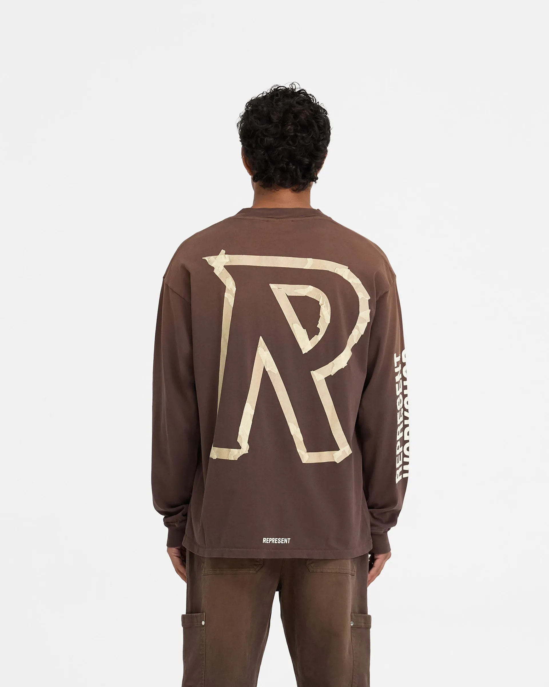 Represent Masking Tape Initial Long Sleeve T-Shirt -> T-Shirts