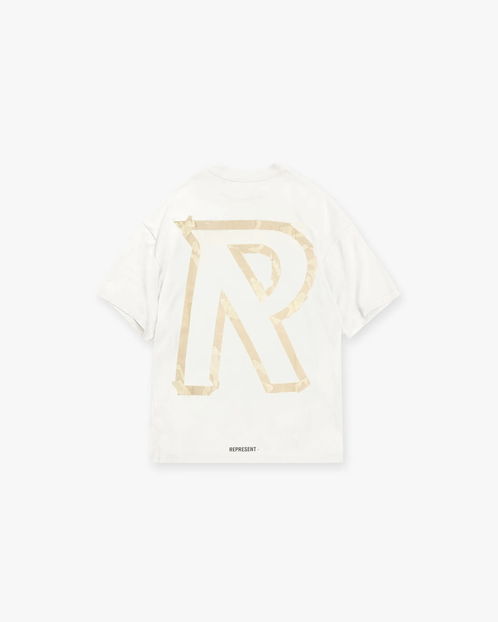Represent Masking Tape Initial T-Shirt - Flat White> T-Shirts