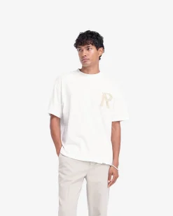 Represent Masking Tape Initial T-Shirt - Flat White><noscript><img width=