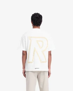 Represent Masking Tape Initial T-Shirt - Flat White><noscript><img width=