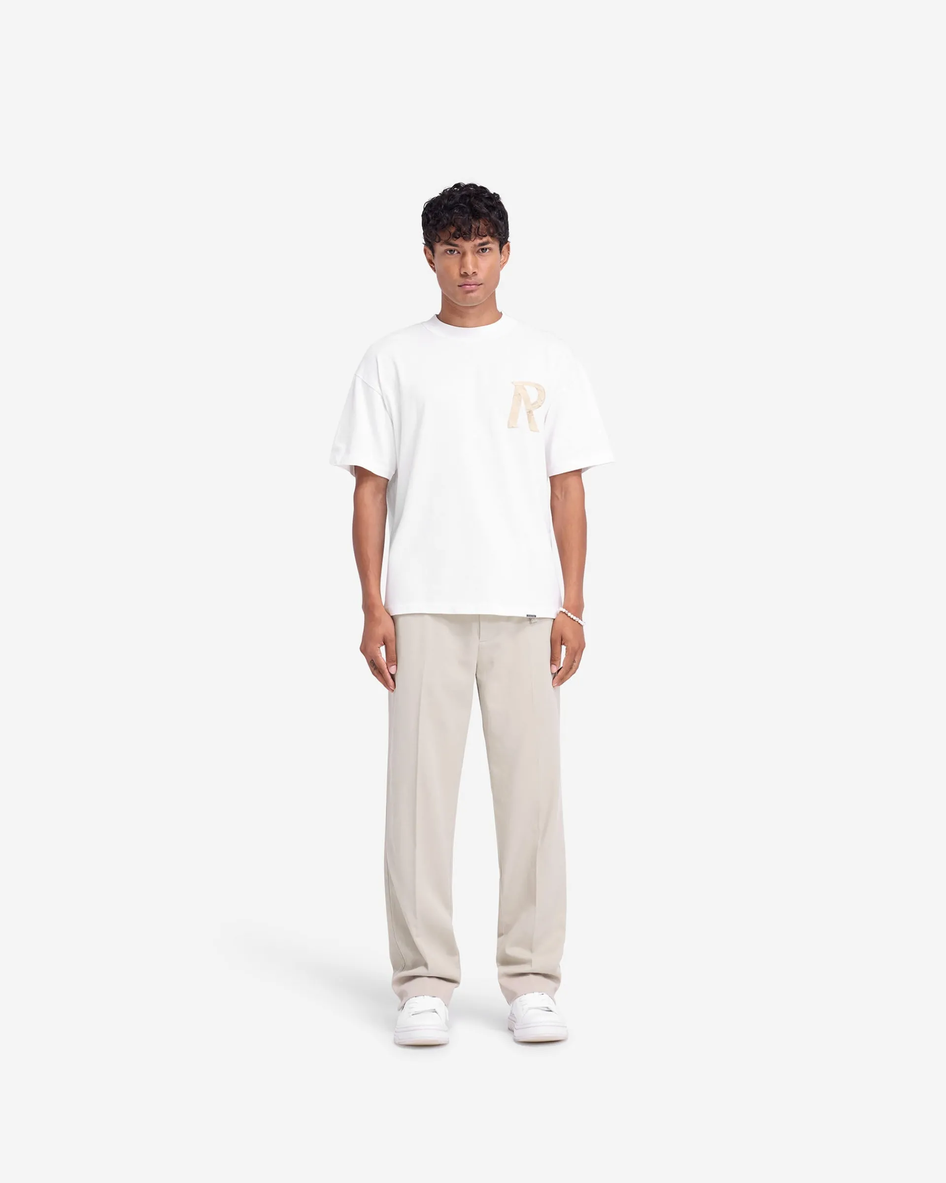 Represent Masking Tape Initial T-Shirt - Flat White> T-Shirts