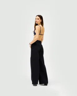 Represent Mid Rise Wide Leg Jean - Washed Black><noscript><img width=