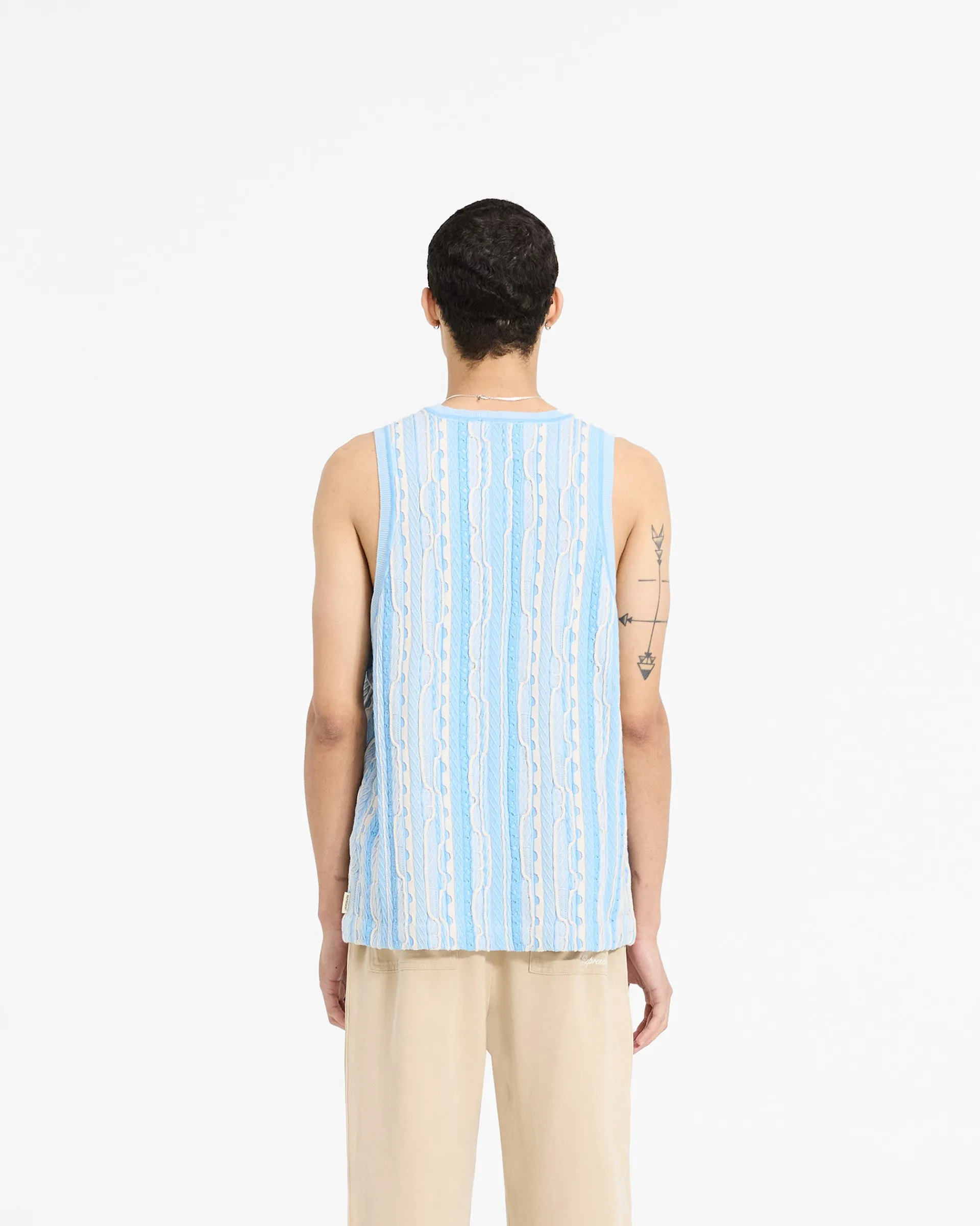 Represent Mixed Knit Vest - Royal Blue> Knitwear | Vests