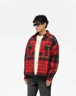 Represent Mohair Overshirt - Red Check> Shirts