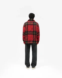 Represent Mohair Overshirt - Red Check><noscript><img width=