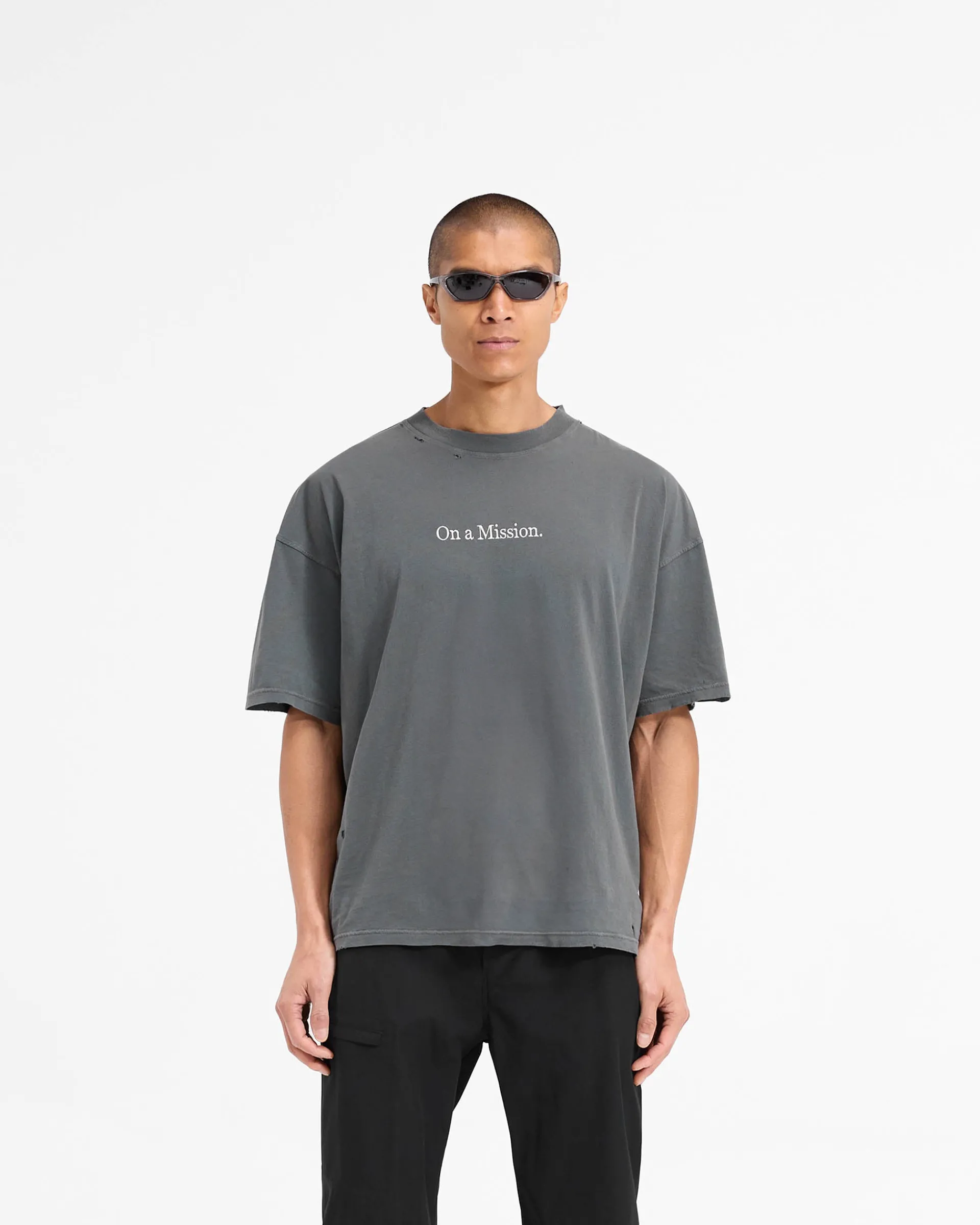 Represent 247 On A Mission Oversized T-Shirt - Aged Black> T-Shirts