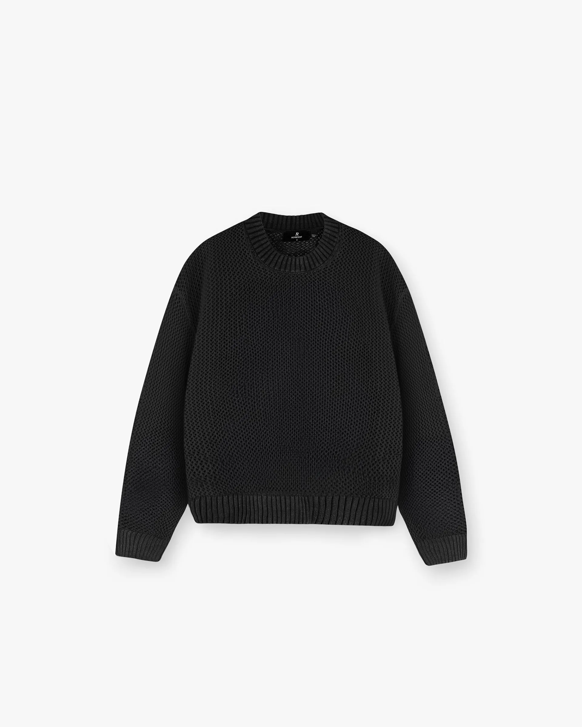 Represent Open Gauge Knit Sweater - Jet Black> Knitwear