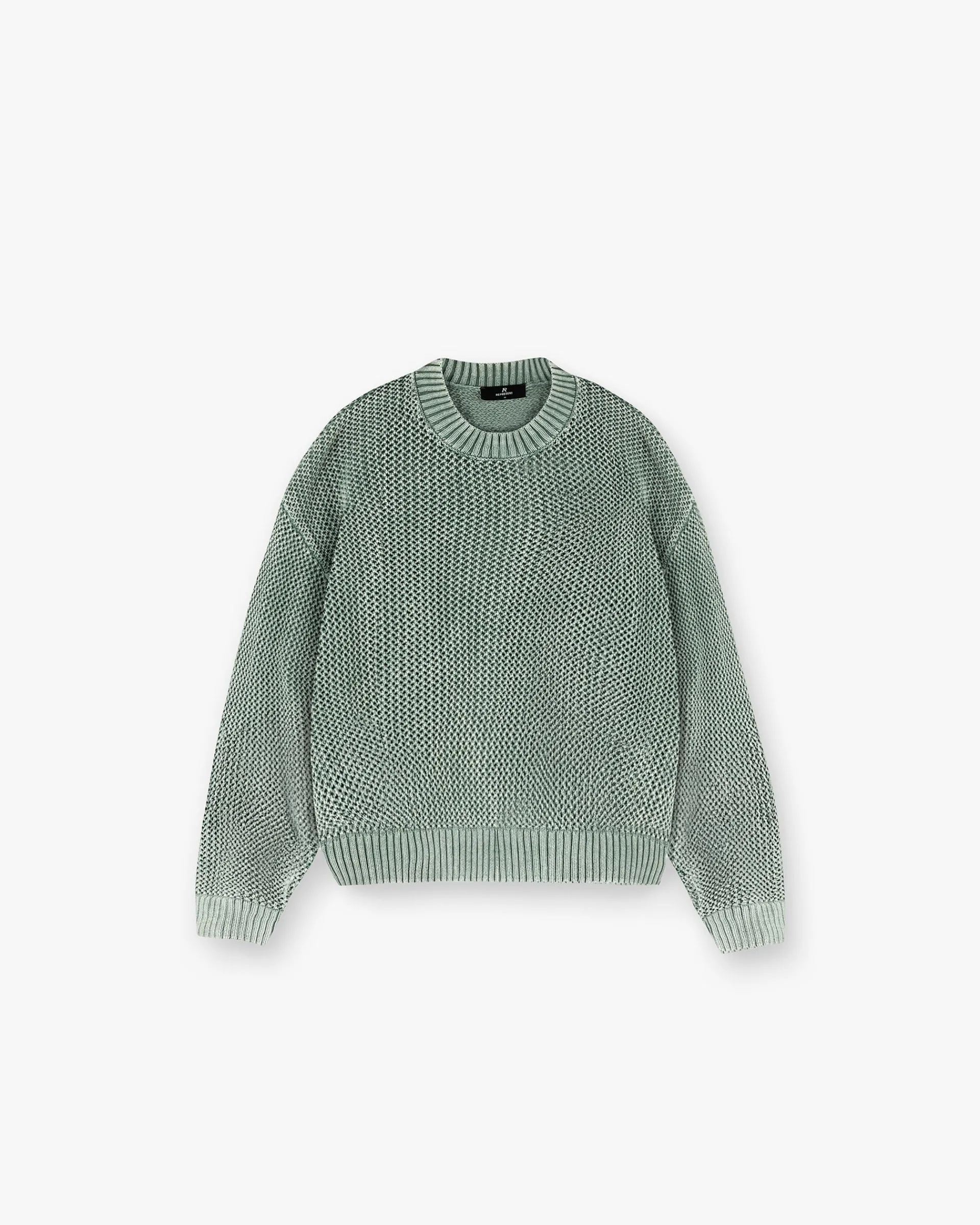 Represent Open Gauge Knit Sweater - Forest Green> Knitwear