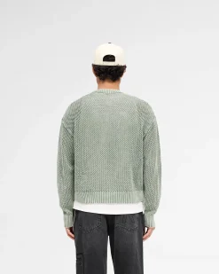 Represent Open Gauge Knit Sweater - Forest Green><noscript><img width=