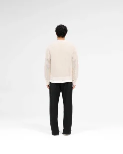Represent Open Gauge Knit Sweater - Off White><noscript><img width=
