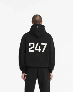 Represent 247 Oversized Hoodie - Jet Black><noscript><img width=