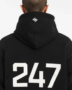 Represent 247 Oversized Hoodie - Jet Black><noscript><img width=