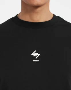 Represent 247 Oversized T-Shirt - Jet Black><noscript><img width=