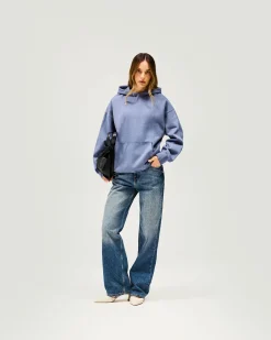 Represent Owners Club Boyfriend Hoodie - Steel Blue><noscript><img width=