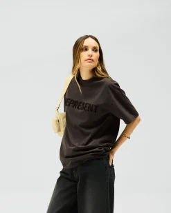 Represent Owners Club Boyfriend T-Shirt - Black Coffee> Tops/T-Shirts