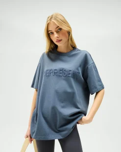 Represent Owners Club Boyfriend T-Shirt - Steel Blue><noscript><img width=
