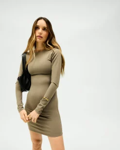 Represent Owners Club Long Sleeve Fitted Dress -><noscript><img width=
