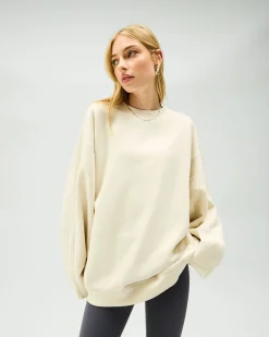Represent Owners Club Relaxed Sweater - Oat Milk><noscript><img width=