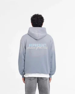 Represent Patron Of The Club Hoodie - Washed Grey><noscript><img width=