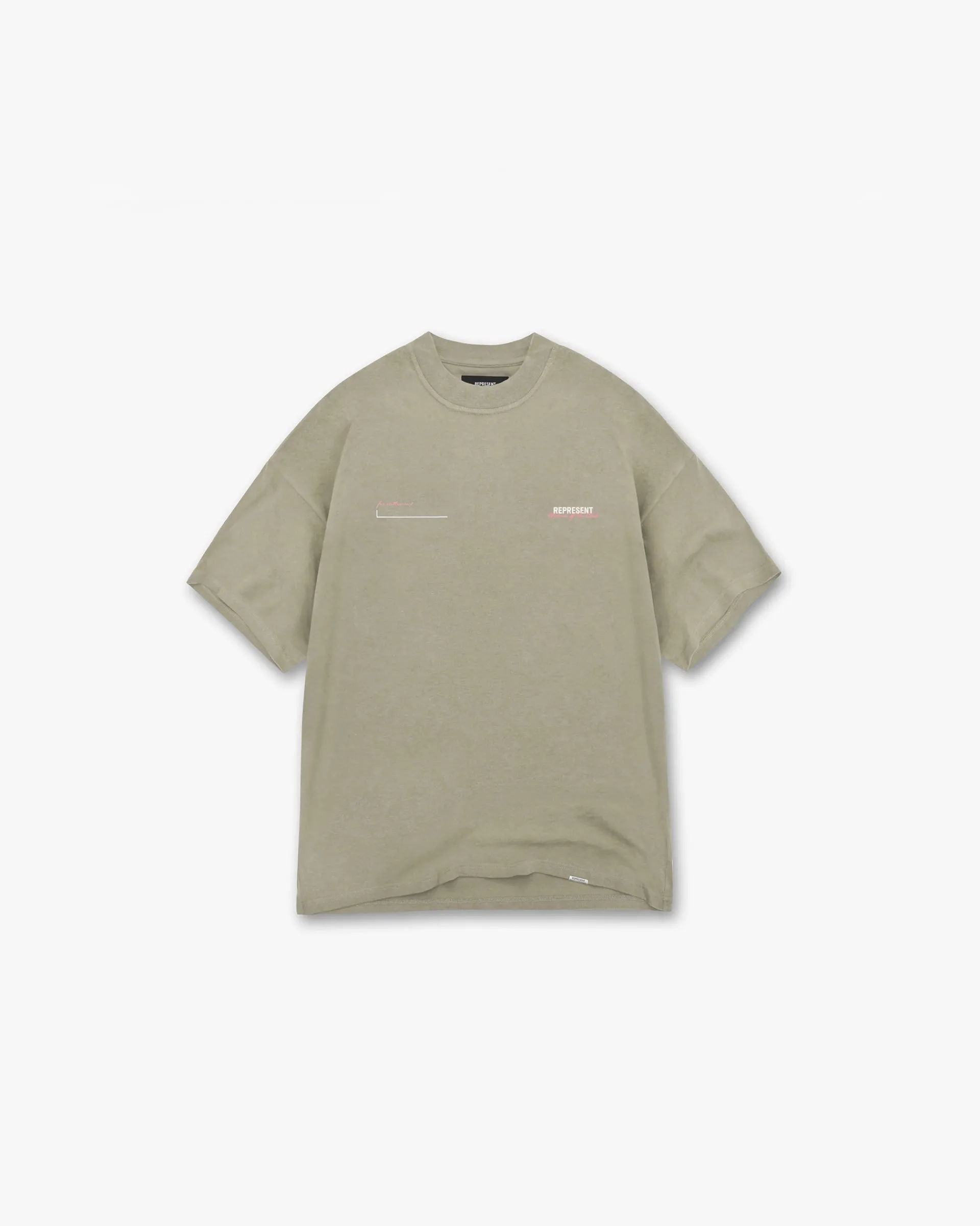 Represent Patron Of The Club T-Shirt - Khaki Pink> T-Shirts
