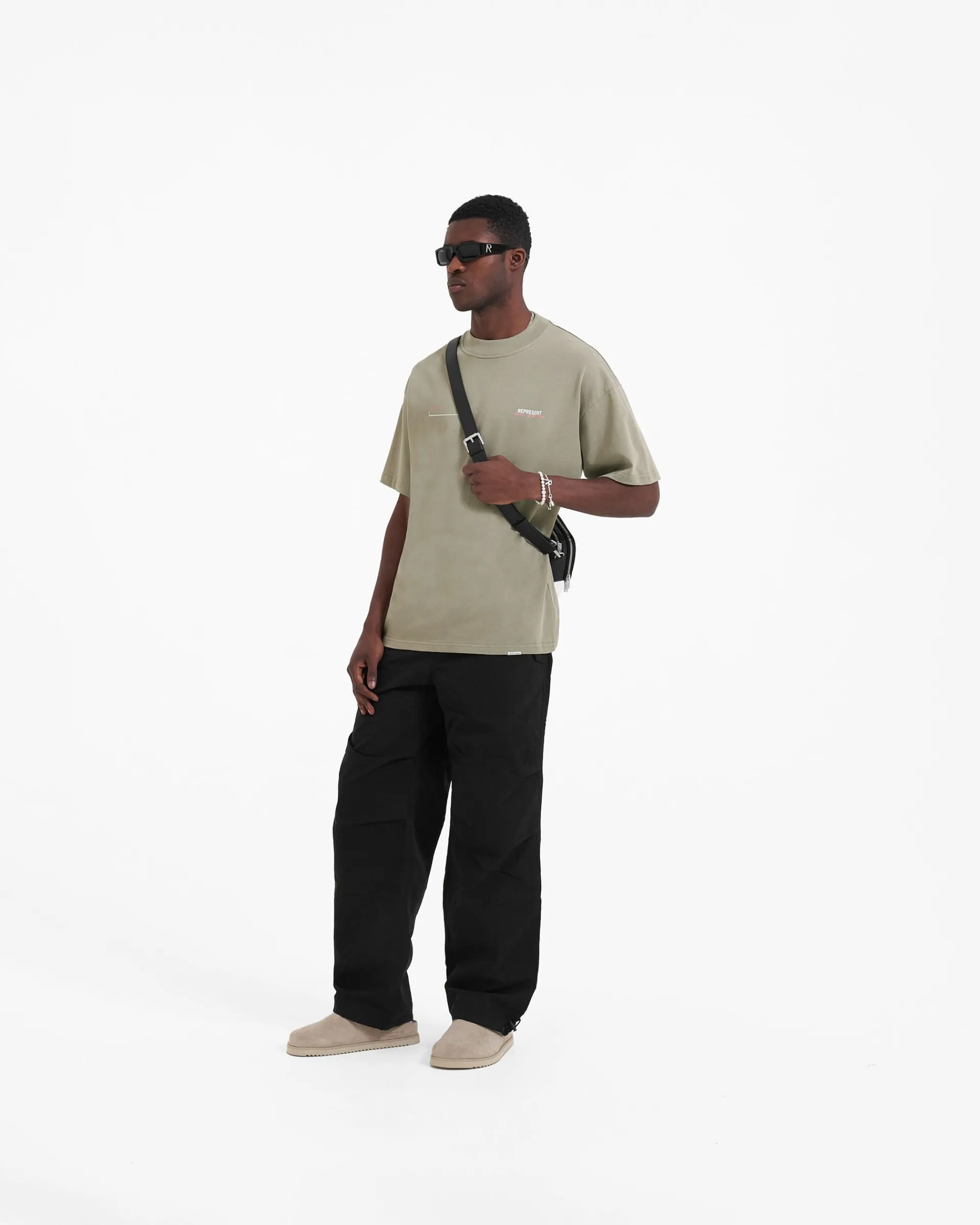 Represent Patron Of The Club T-Shirt - Khaki Pink> T-Shirts