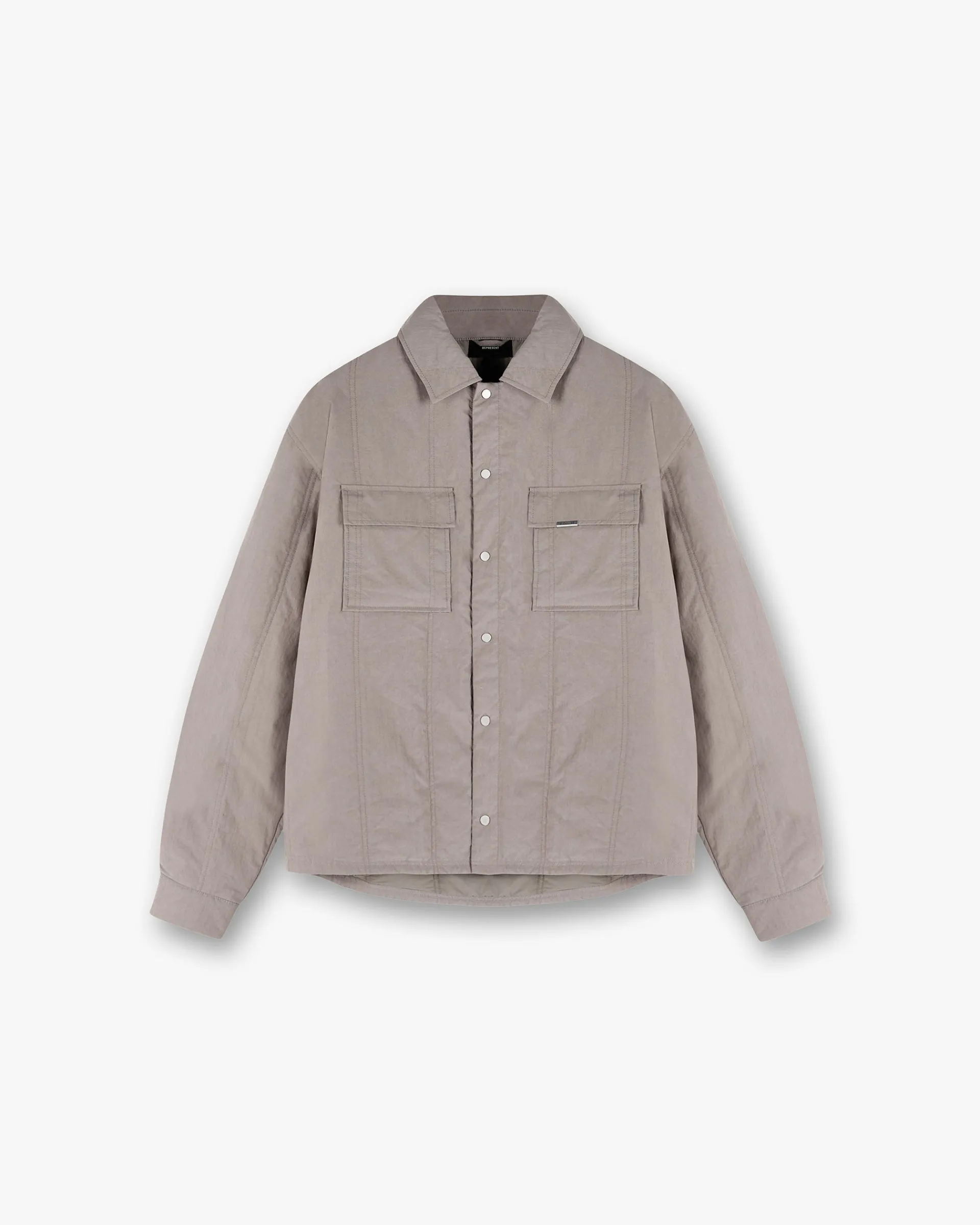 Represent Quilted Overshirt - Mid Grey> Shirts