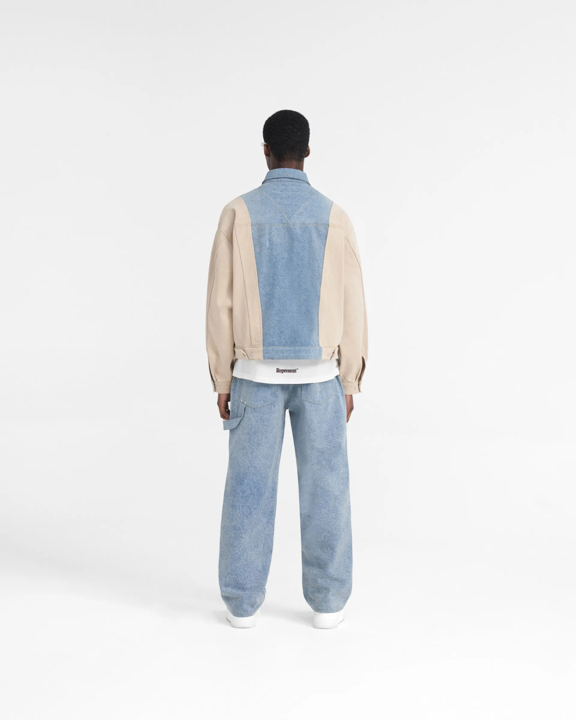 Represent R4 Colour Block Denim Jacket -> Denim