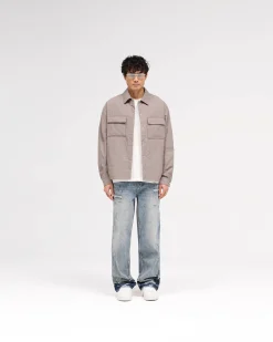 Represent R3 Distressed Baggy Denim - Blue Cream><noscript><img width=