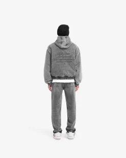 Represent R5 Hooded Denim Bomber - Charcoal Grey><noscript><img width=