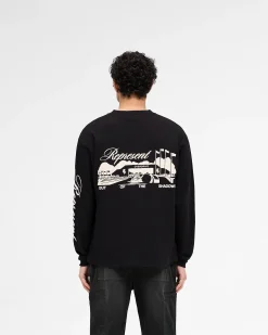 Represent Raceway Long Sleeve T-Shirt - Jet Black><noscript><img width=