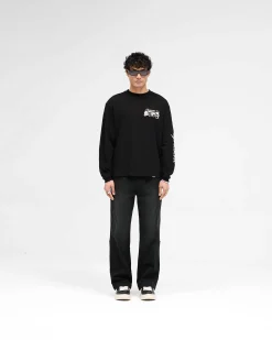 Represent Raceway Long Sleeve T-Shirt - Jet Black><noscript><img width=