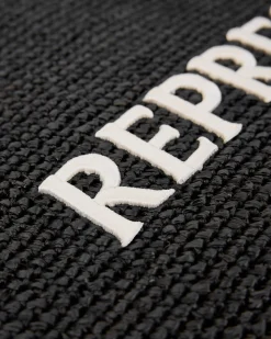 Represent Raffia Tote Bag - Jet Black><noscript><img width=
