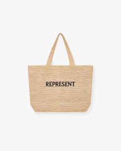 Represent Raffia Tote Bag -> Bags