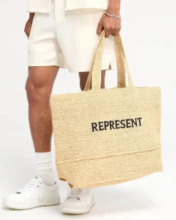 Represent Raffia Tote Bag -> Bags