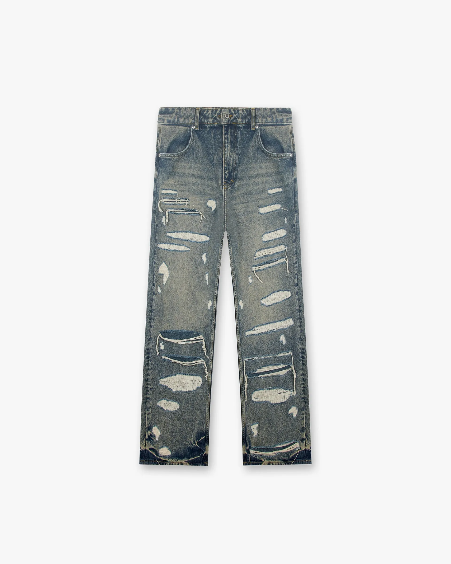 Represent R3D Double Destroyer Baggy Denim - Blue Cream> Denim