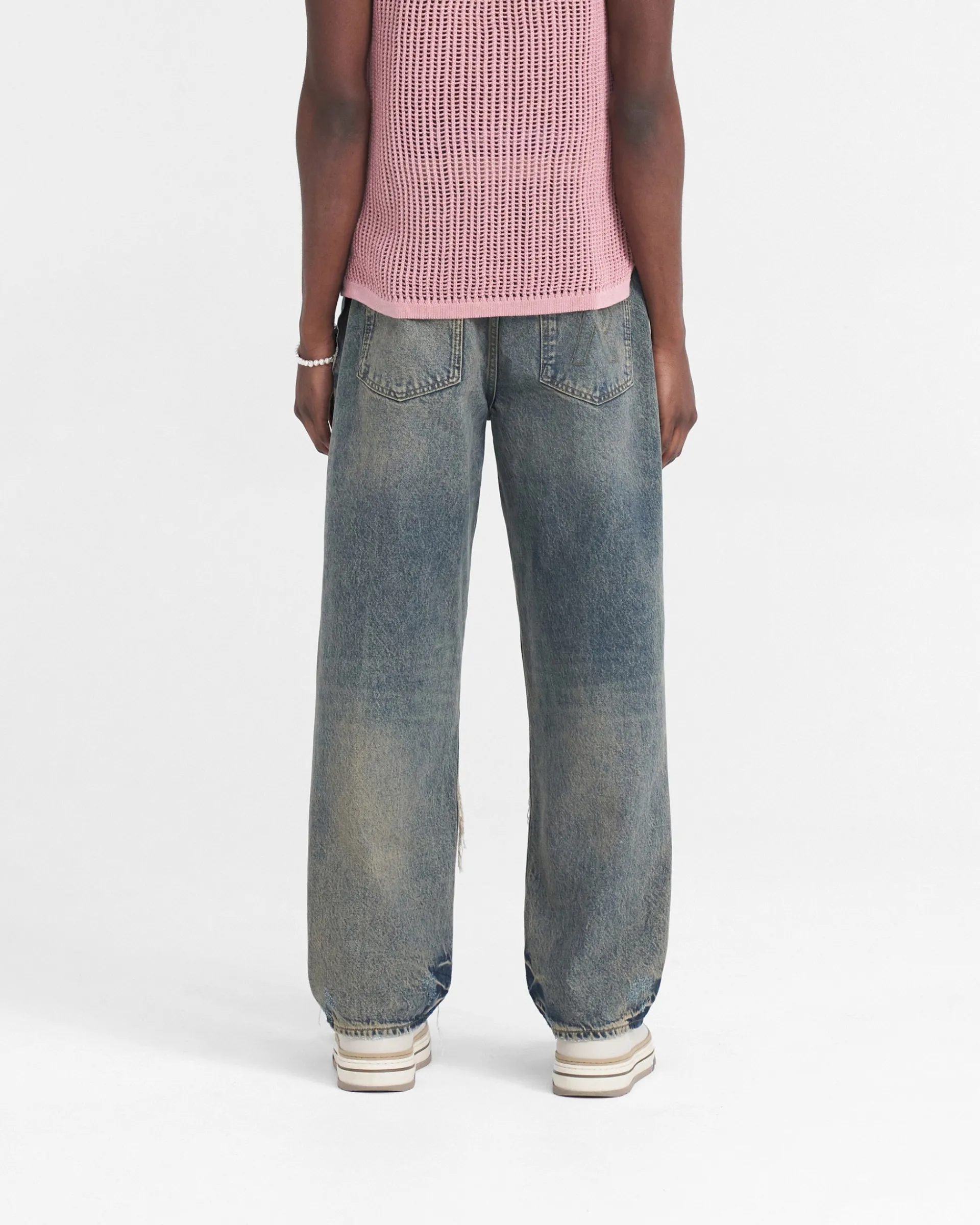 Represent R3D Double Destroyer Baggy Denim - Blue Cream> Denim
