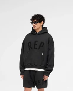 Represent Rep Applique Hoodie - Off Black> Hoodies
