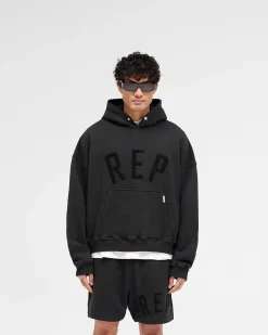 Represent Rep Applique Hoodie - Off Black><noscript><img width=