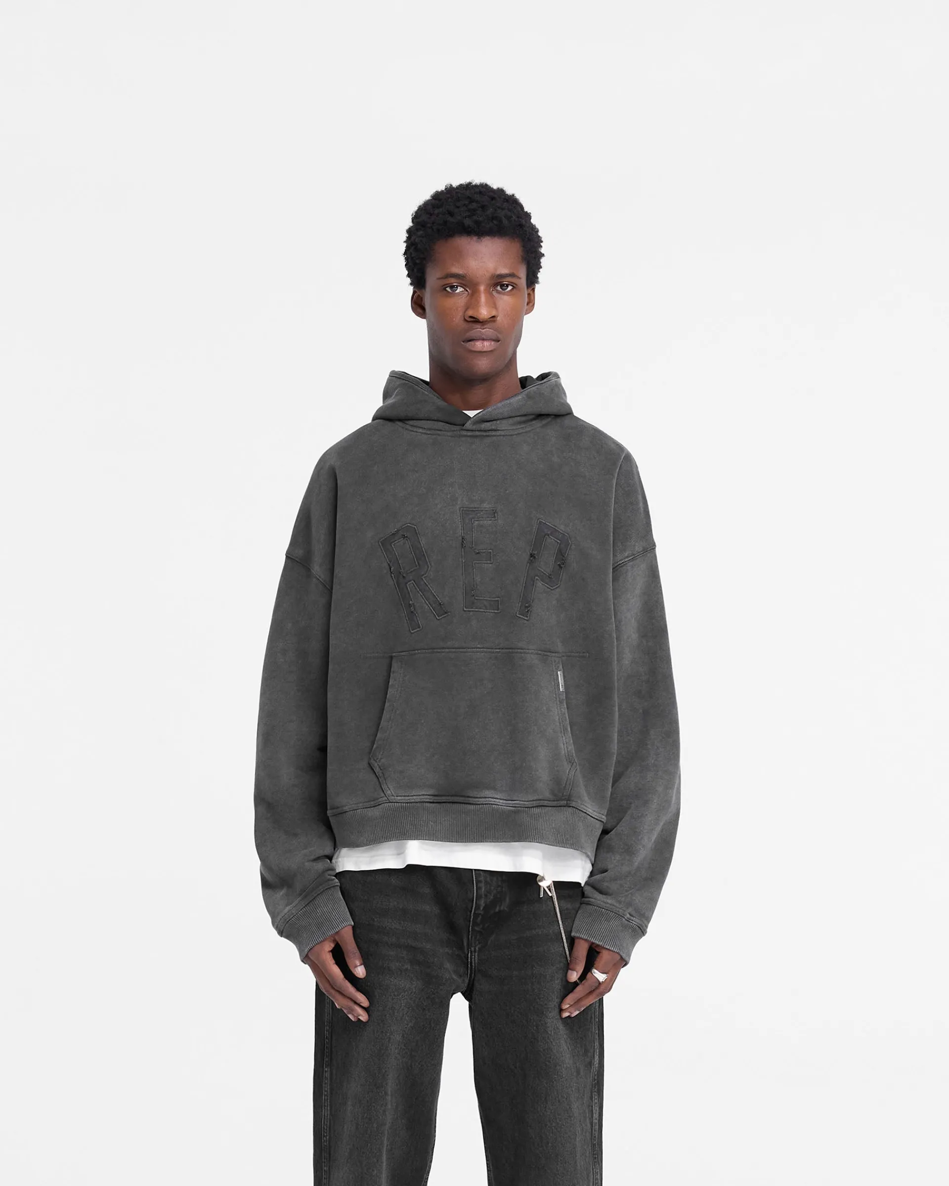 Represent Rep Applique Hoodie - Vintage Black> Hoodies
