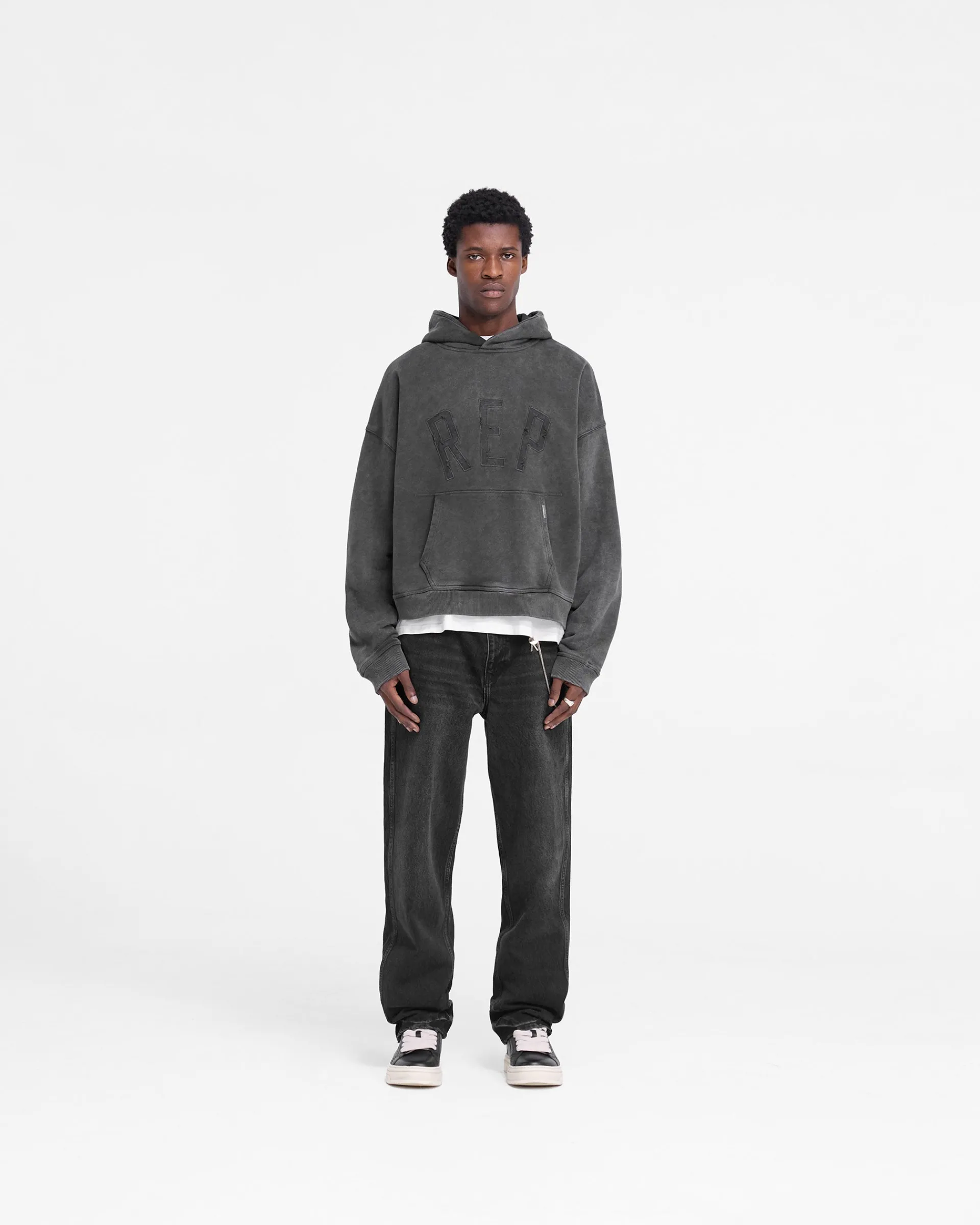 Represent Rep Applique Hoodie - Vintage Black> Hoodies