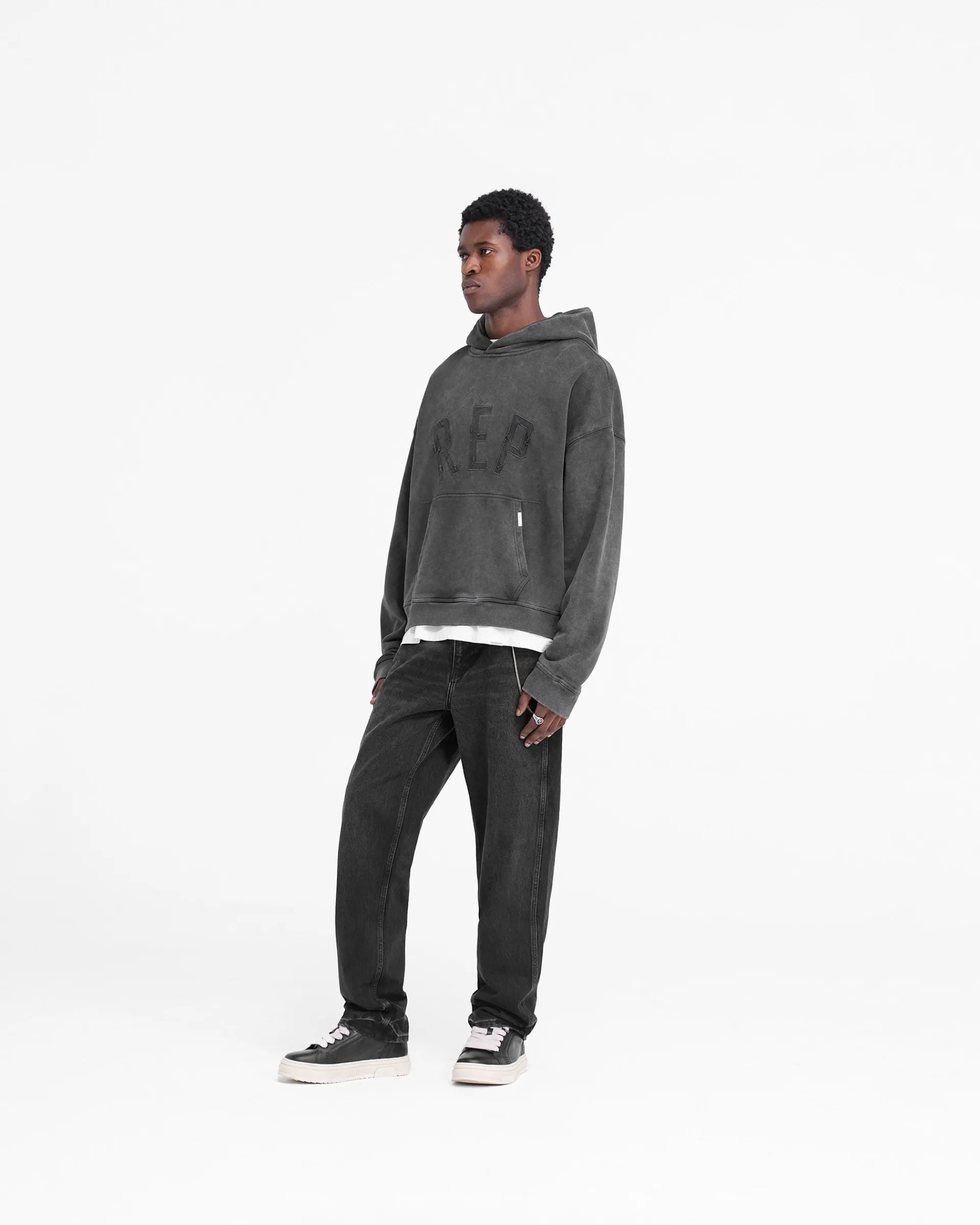 Represent Rep Applique Hoodie - Vintage Black> Hoodies