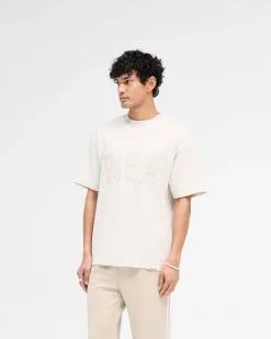 Represent Rep Applique T-Shirt - Cream Marl><noscript><img width=
