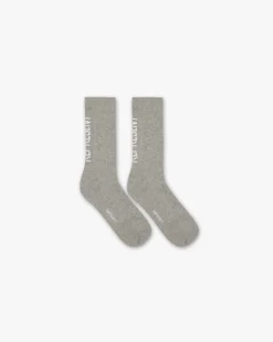 Represent Logo Socks - Ice Grey Marl> Socks