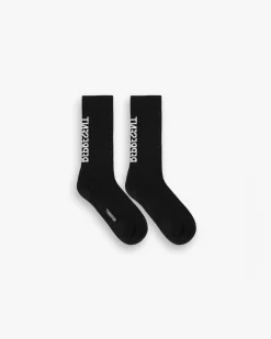 Represent Logo Socks - Jet Black> Socks