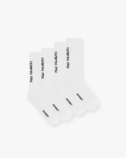 Represent Logo Socks 2 Pack - Flat White Black> Socks