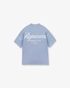 Represent Owners Club Script T-Shirt - Dusty Blue> T-Shirts