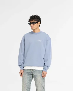 Represent Owners Club Script Sweater - Dusty Blue><noscript><img width=