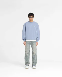 Represent Owners Club Script Sweater - Dusty Blue><noscript><img width=