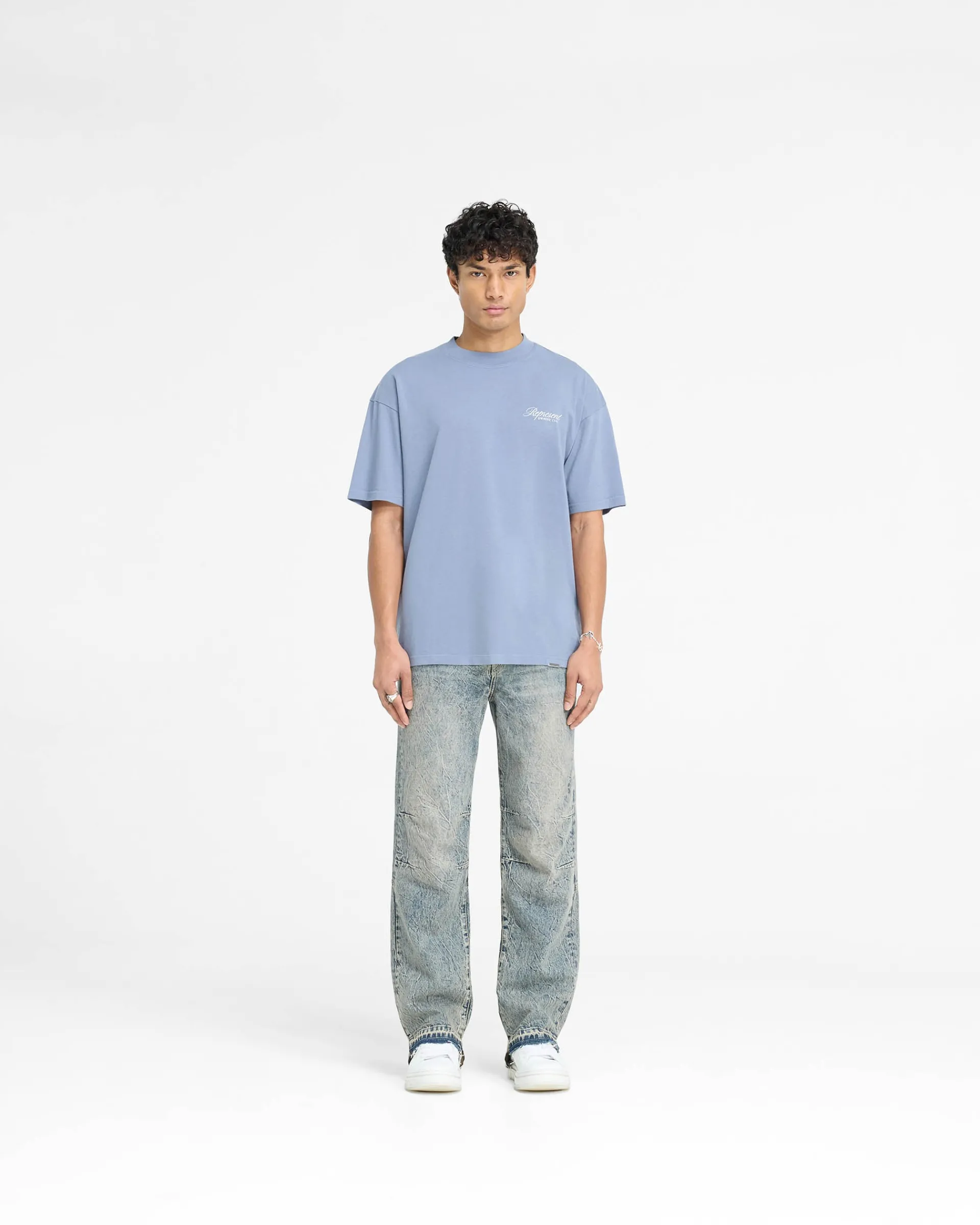Represent Owners Club Script T-Shirt - Dusty Blue> T-Shirts